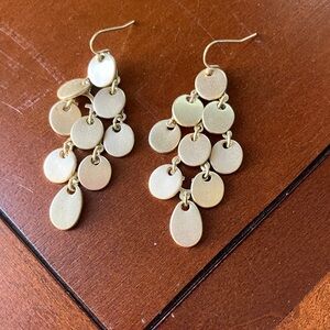 Chico's Gold Disc Dangle Earrings